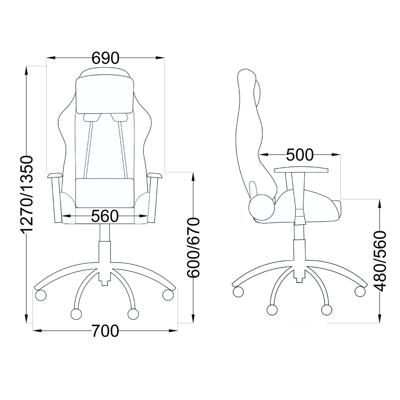 Кресло компьютерное AksHome Кресло поворотное Viper, красный + черный, экокожа арт. ZN-126125