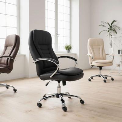 Кресло компьютерное AksHome Кресло поворотное Richard New, коричневый, экокожа арт. ZN-418416