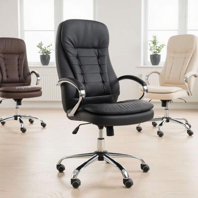 Кресло компьютерное AksHome Кресло поворотное Richard New, коричневый, экокожа арт. ZN-418416