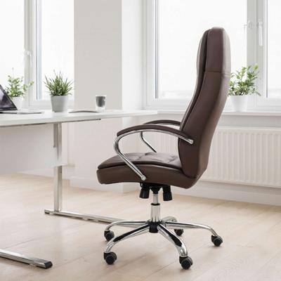 Кресло компьютерное AksHome Кресло поворотное Richard New, коричневый, экокожа арт. ZN-418416