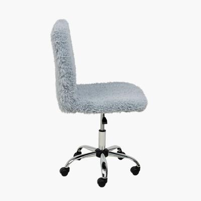 Кресло компьютерное AksHome Кресло поворотное Fluffy, серый, искусственный мех арт. ZN-125947