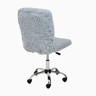 Кресло компьютерное AksHome Кресло поворотное Fluffy, серый, искусственный мех арт. ZN-125947