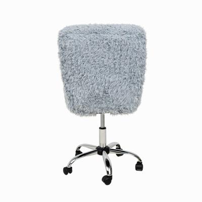Кресло компьютерное AksHome Кресло поворотное Fluffy, серый, искусственный мех арт. ZN-125947