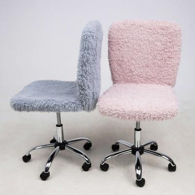 Кресло компьютерное AksHome Кресло поворотное Fluffy, серый, искусственный мех арт. ZN-125947