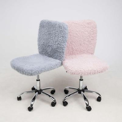 Кресло компьютерное AksHome Кресло поворотное Fluffy, серый, искусственный мех арт. ZN-125947