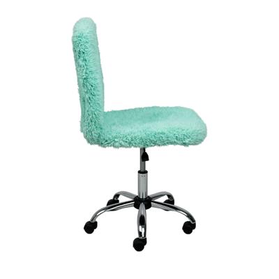 Кресло компьютерное AksHome Кресло поворотное Fluffy, мятный, искусственный мех арт. ZN-125945