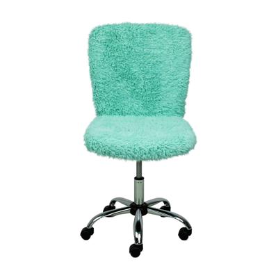 Кресло компьютерное AksHome Кресло поворотное Fluffy, мятный, искусственный мех арт. ZN-125945