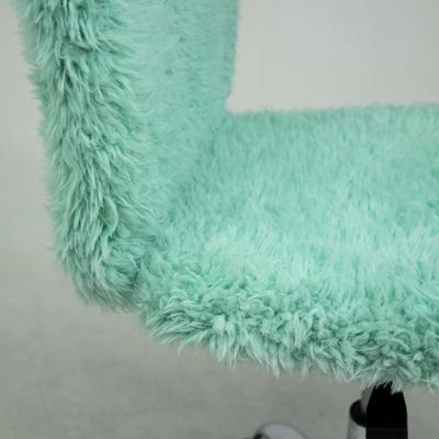 Кресло компьютерное AksHome Кресло поворотное Fluffy, мятный, искусственный мех арт. ZN-125945