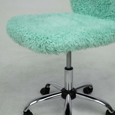 Кресло компьютерное AksHome Кресло поворотное Fluffy, мятный, искусственный мех арт. ZN-125945