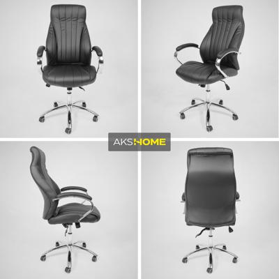 Кресло компьютерное AksHome Кресло поворотное MASTIF, натуральная кожа, черный арт. ZN-173107