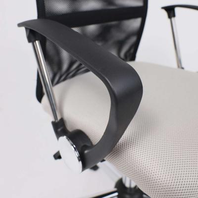 Кресло компьютерное AksHome Кресло поворотное ARIA, LIGHT, ECO/сетка, черный+сетка-серебро арт. ZN-273779
