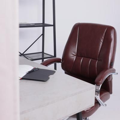 Кресло компьютерное AksHome Стул King, коричневый бриллиант, экокожа арт. ZN-368731