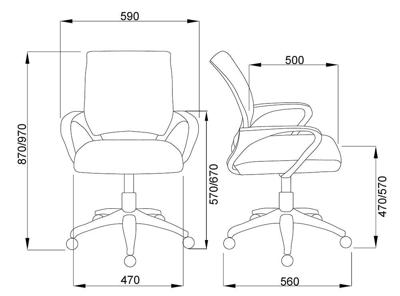 Кресло компьютерное AksHome Кресло поворотное Ricci New, черный, сетка арт. ZN-381503