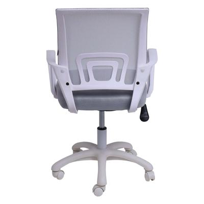 Кресло компьютерное AksHome Кресло рабочее, поворотное RICCI NEW, white, ткань/сетка, светло-серый арт. ZN-381505