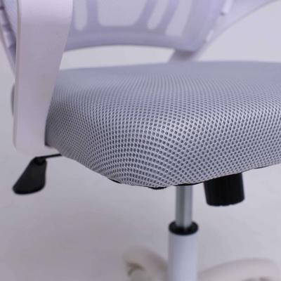 Кресло компьютерное AksHome Кресло рабочее, поворотное RICCI NEW, white, ткань/сетка, светло-серый арт. ZN-381505