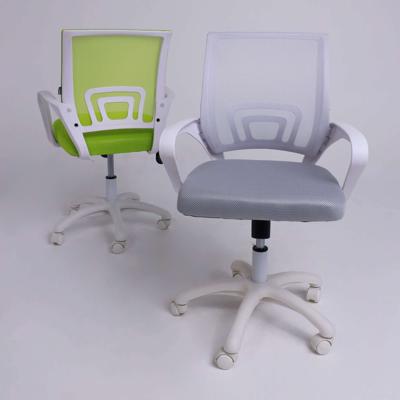 Кресло компьютерное AksHome Кресло рабочее, поворотное RICCI NEW, white, ткань/сетка, светло-серый арт. ZN-381505