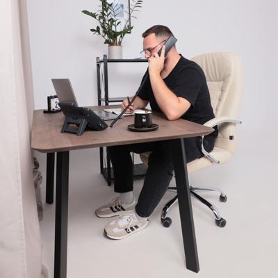 Кресло компьютерное AksHome Кресло поворотное Richard New, кремовый, экокожа арт. ZN-381506