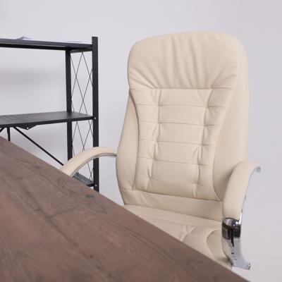 Кресло компьютерное AksHome Кресло поворотное Richard New, кремовый, экокожа арт. ZN-381506