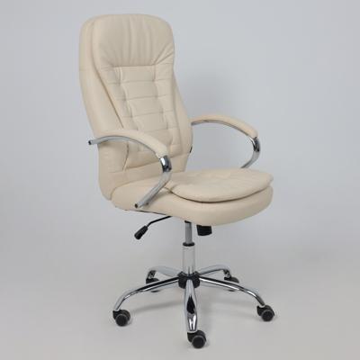 Кресло компьютерное AksHome Кресло поворотное Richard New, кремовый, экокожа арт. ZN-381506