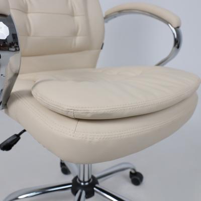 Кресло компьютерное AksHome Кресло поворотное Richard New, кремовый, экокожа арт. ZN-381506