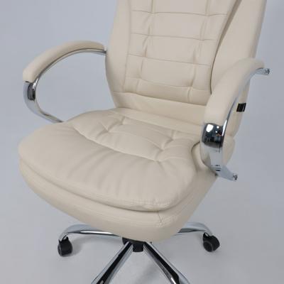 Кресло компьютерное AksHome Кресло поворотное Richard New, кремовый, экокожа арт. ZN-381506