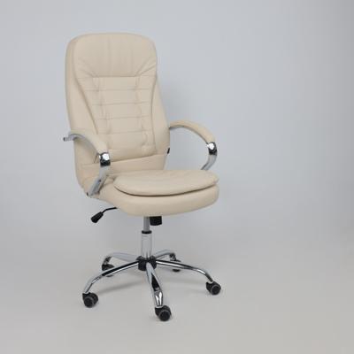 Кресло компьютерное AksHome Кресло поворотное Richard New, кремовый, экокожа арт. ZN-381506