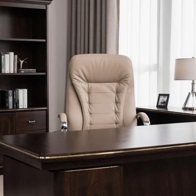 Кресло компьютерное AksHome Кресло поворотное Richard New, кремовый, экокожа арт. ZN-381506