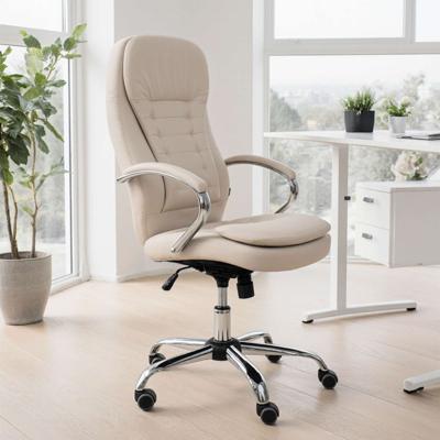 Кресло компьютерное AksHome Кресло поворотное Richard New, кремовый, экокожа арт. ZN-381506