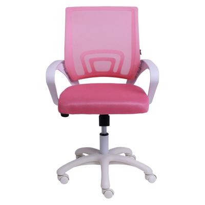 Кресло компьютерное AksHome Кресло рабочее, поворотное RICCI NEW, white, ткань/сетка, розовый арт. ZN-418419