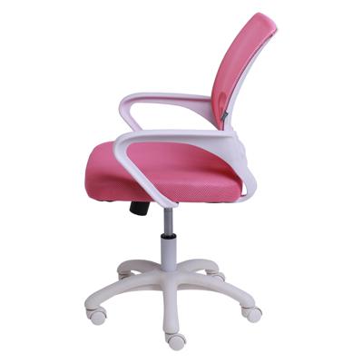 Кресло компьютерное AksHome Кресло рабочее, поворотное RICCI NEW, white, ткань/сетка, розовый арт. ZN-418419