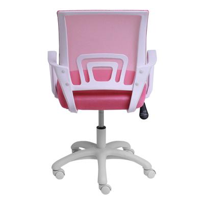 Кресло компьютерное AksHome Кресло рабочее, поворотное RICCI NEW, white, ткань/сетка, розовый арт. ZN-418419