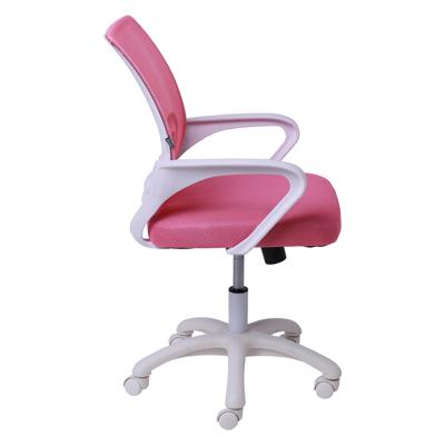 Кресло компьютерное AksHome Кресло рабочее, поворотное RICCI NEW, white, ткань/сетка, розовый арт. ZN-418419