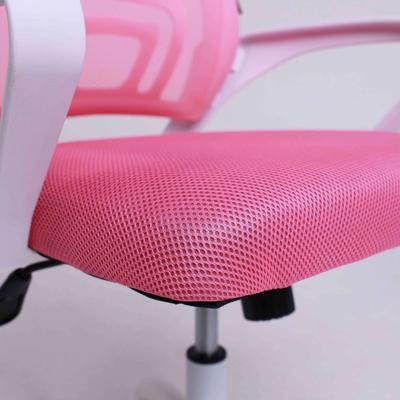 Кресло компьютерное AksHome Кресло рабочее, поворотное RICCI NEW, white, ткань/сетка, розовый арт. ZN-418419
