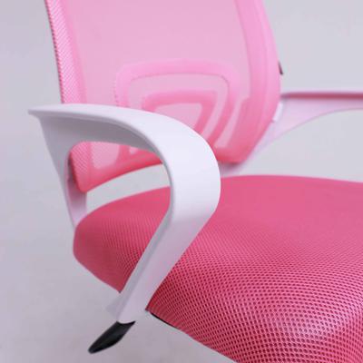 Кресло компьютерное AksHome Кресло рабочее, поворотное RICCI NEW, white, ткань/сетка, розовый арт. ZN-418419