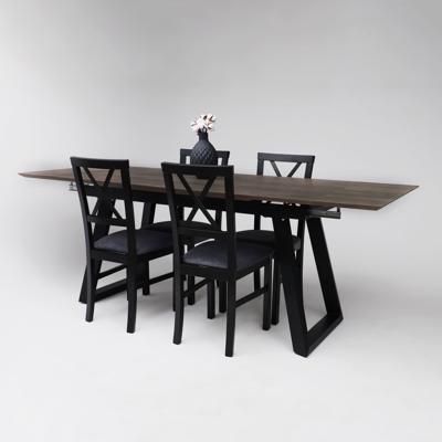 Стол AksHome Стол раздвижной Сангай, 160(220)*80, дуб галифакс табак, массив арт. ZN-126358