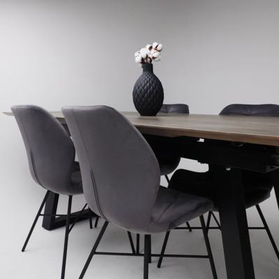 Стол AksHome Стол раздвижной Сангай, 160(220)*80, дуб галифакс табак, массив арт. ZN-126358
