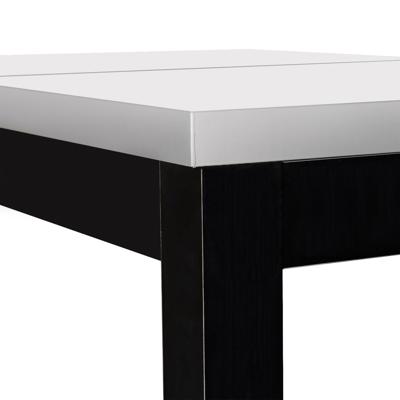 Стол AksHome Стол раздвижной BLACK, 1100(1490)*670*770, (белый мат) арт. ZN-381536