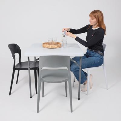 Стол AksHome Стол садовый складной, белый, hdpe-пластик, квадратный арт. ZN-381538