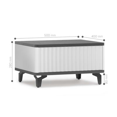 Стол-консоль AksHome Стол-консоль Royal-5001, белый + металл бруклин, мдф пленочный + лдсп арт. ZN-144355