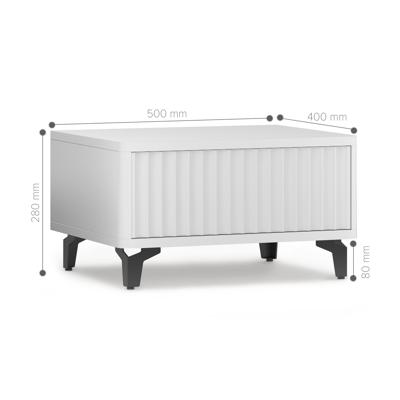 Стол-консоль AksHome Стол-консоль SHTABE ROYAL 5001 эко, Белый-Белый-Черный арт. ZN-144360