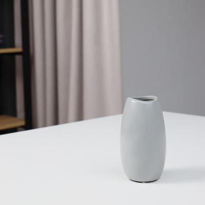 Ваза AksHome Ваза керамическая EASY, серый, 5*15см арт. ZN-381546