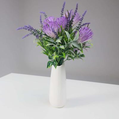 Ваза AksHome Ваза керамическая REX, белый, 8*8*24см арт. ZN-381553