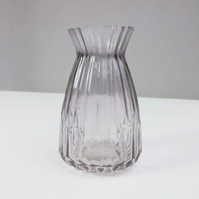 Ваза AksHome Ваза стеклянная BOW, серый, 9*20см арт. ZN-381561