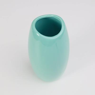 Ваза AksHome Ваза керамическая GHOST, голубой, 12,5*12,5*23,5см арт. ZN-381564