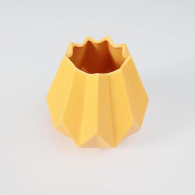 Ваза AksHome Ваза керамическая SHERY, желтый, 13*13см арт. ZN-381570