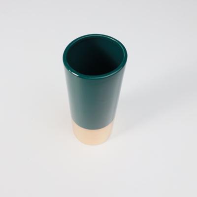 Ваза AksHome Ваза керамическая TRES, зеленый, 7,5*18,5см арт. ZN-381571