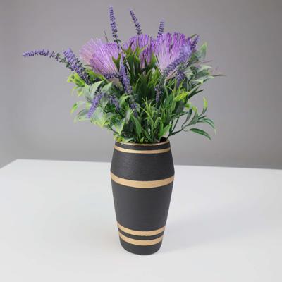 Ваза AksHome Ваза керамическая STORM, черный, 11*11*20см арт. ZN-381578