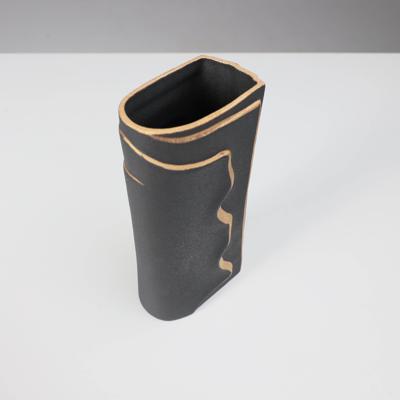 Ваза AksHome Ваза керамическая NICO, черный, 13*8*25см арт. ZN-381582