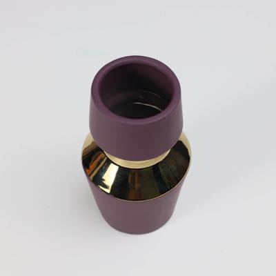 Ваза AksHome Ваза керамическая ASTOR, фиолетовый+золото, 11*20см арт. ZN-381589