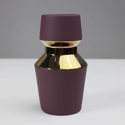 Ваза AksHome Ваза керамическая ASTOR, фиолетовый+золото, 11*20см арт. ZN-381589